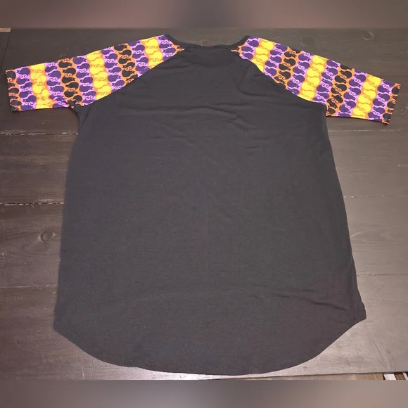 Lularoe Simply Comfortable Black Shortsleeve Cats Halloween Size L Oversized EUC - Picture 2 of 3